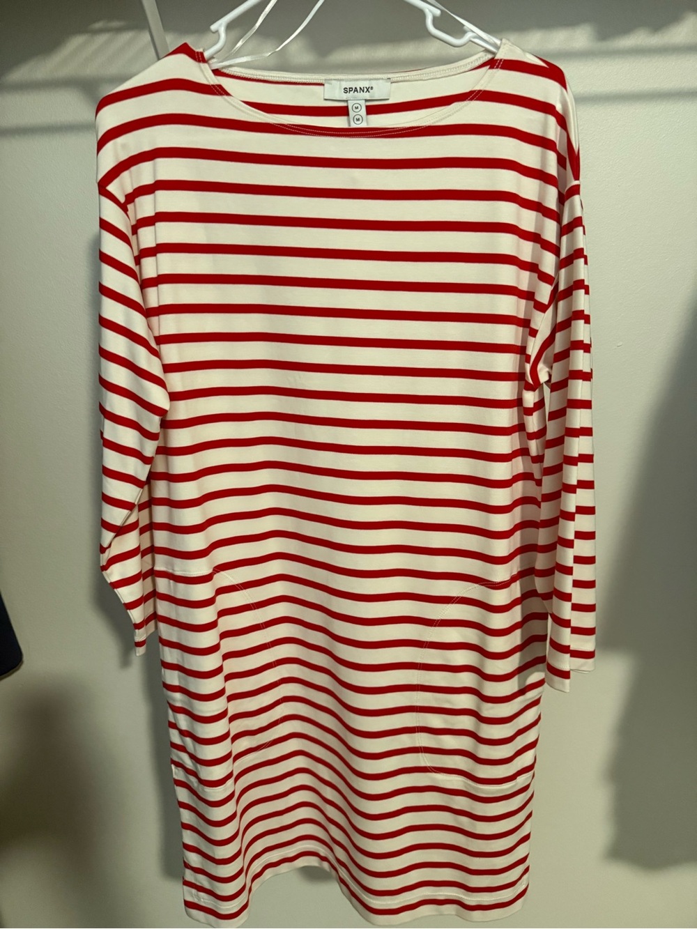 SPANX Red & White Striped Dress size Medium